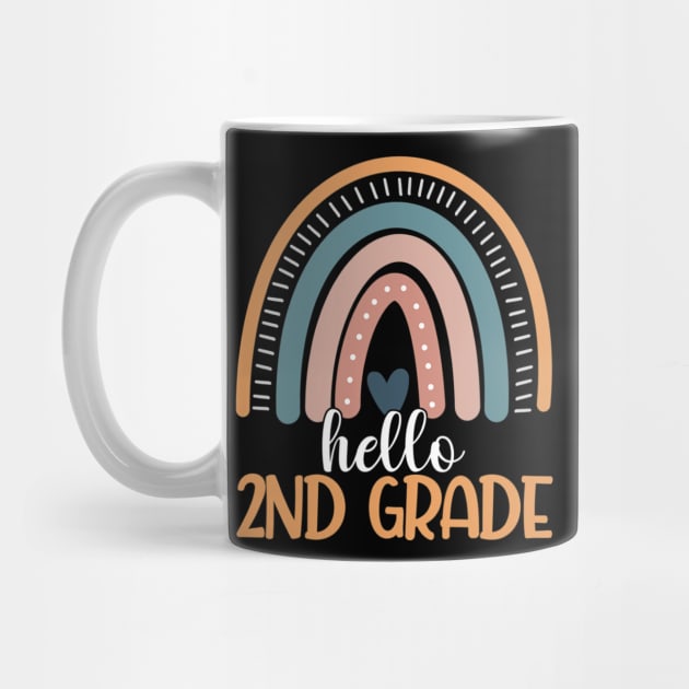 Rainbow Hello Second Grade Back To School 2nd Grade Teacher by fatmehedo8